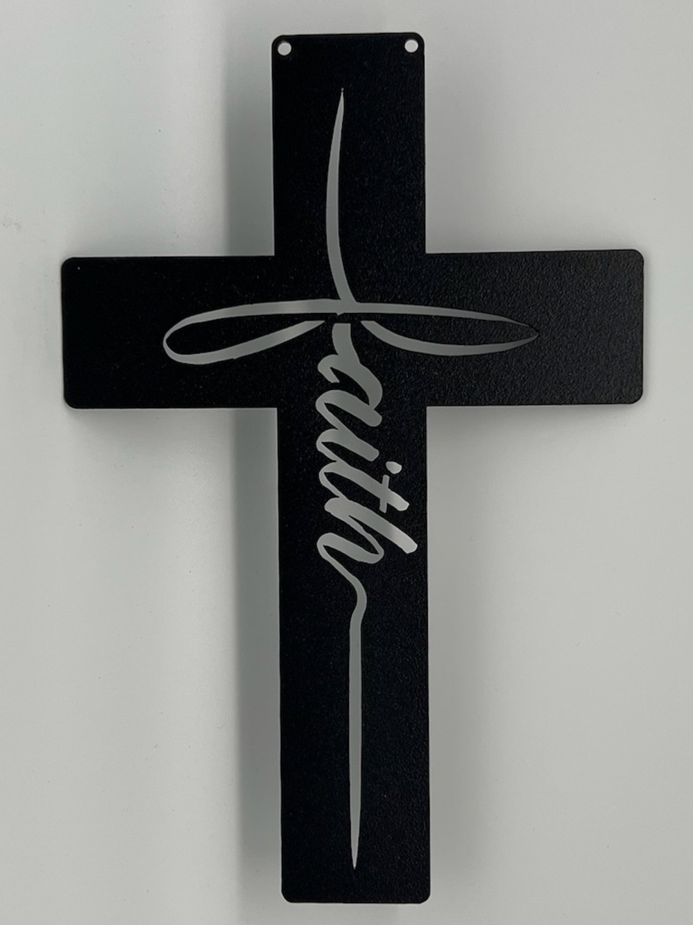 Redline Steel Laser Cut Metal Wall Art Decorative Sign Black Cross Wall Decor